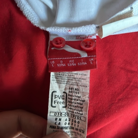 Puma Red and White Lightweight Shirt Jacket Ferrari - Picture 3 of 3